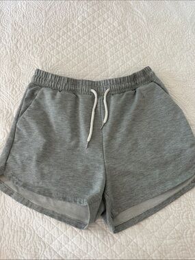 SHEIN Gray Elastic Waist Athletic Lounge Shorts